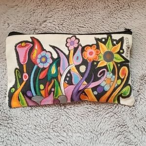 Small cosmetic bag..... HAND PAINTED